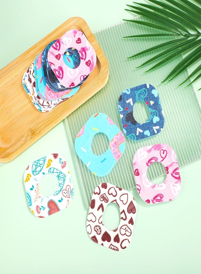 XIHIRCD 25pcs Adhesive Patches for Dexcom G7, Love Pattern CGM Sensor Covers Breathable Waterproof Overpatches Valentines Sticker Sensor Patches Compatible with Dexcom G7 (5 Styles) - Image 3